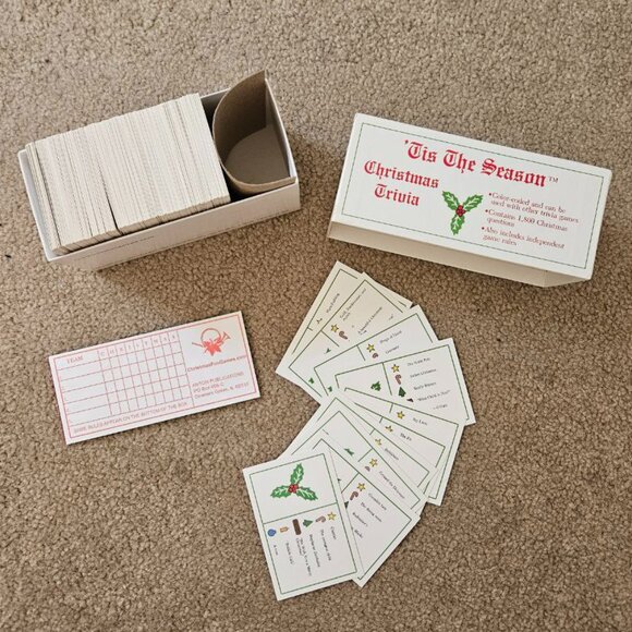 1990 Tis the Season - Christmas Trivia Cards - 1Box - Complete - Picture 7 of 8